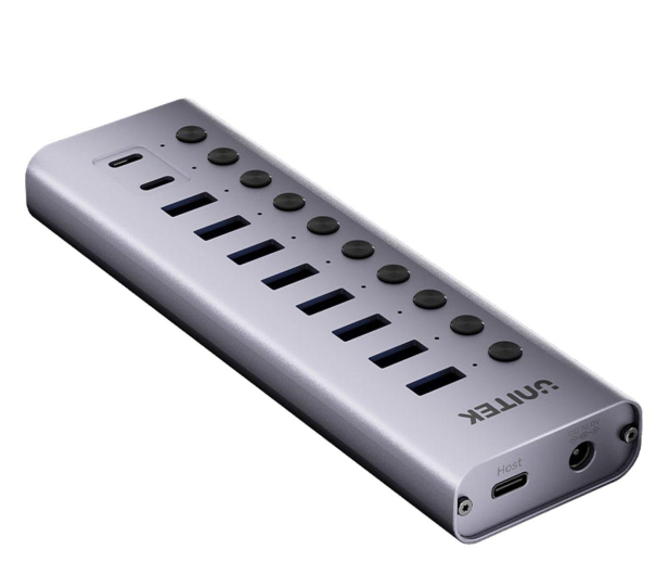 UNITEK Hub USB-C/USB-A - 8x USB-A, 2x USB-C (ON/OFF) H1315B01-EU - 1291399 - zdjęcie 2